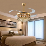 Đèn Quạt Pha Lê Cánh Xếp Tân Cổ Điển UDQ9303 Ø1100