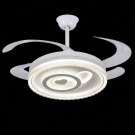 đèn quạt trần cánh xếp, đèn quạt trần trang trí phòng khách, đèn quạt trần phòng ngủ, quạt trần cánh xếp có đèn, quạt trần đèn cánh xếp QT6170