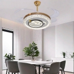 Đèn Quạt Trần Cánh Xếp Trang Trí Phòng Khách UQT6172 Φ1200