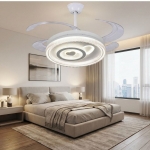 Quạt Trần Cánh Xếp Có Đèn Trang Trí Phòng Khách QT6170 Φ1200