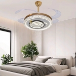 Đèn Quạt Trần Cánh Xếp Trang Trí Phòng Khách UQT6172 Φ1200