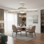 Quạt Trần Cánh Xếp Có Đèn Trang Trí Phòng Ăn NA-QT9720