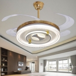 Đèn Quạt Trần Cánh Xếp Trang Trí Phòng Khách UQT6171 Φ1200