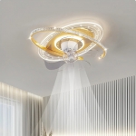 Đèn Quạt Trần Trang Trí Phòng Ngủ Nhỏ Hiện Đại UDQ6163 Φ500