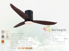 Đèn Quạt Trang Trí Sát Trần QVifa33 Coffee LED