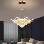 Đèn Thả Cầu Thủy Tinh Trang Trí Phòng Khách EU-T48 Ø800