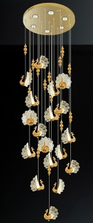 đèn thả chim công thông tầng TL1616-18, đèn thả thông tầng hiện đại TL1616-18