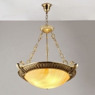 đèn thả hành lang trong nhà, đèn thả đồng cổ điển, đèn chảo đá tân cổ điển