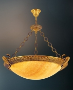 Đèn Thả Chảo Đá Viền Đồng Cổ Điển UTL1109L Φ830