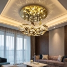 đèn thả pha lê hiện đại THD119, đèn thả trần pha lê phòng khách, mẫu đèn trang trí phòng khách hiện đại