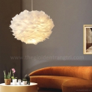 đèn thả lông vũ TTK75, đèn thả phòng ngủ TTK75, đèn trang trí shop thời trang