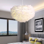 Đèn Thả Lông Vũ Trang Trí Phòng Ngủ, Phòng Khách KH-TTK75 Ø600