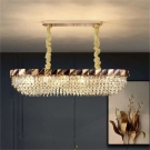 Đèn thả pha lê bàn ăn dài hiện đại TPL8215, đèn thả bàn ăn sang trọng, đèn thả pha lê trang trí phòng ăn