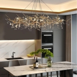 Đèn Thả Pha Lê Thân Đồng Trang Trí Bàn Ăn KH-TPL3005