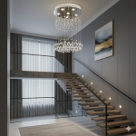 Đèn Thả Pha Lê Bàn Ăn UFT5002B Ø500xH600