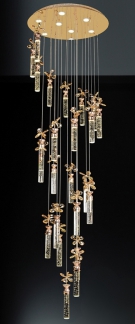 Đèn thả pha lê thông tầng cầu thang TL651