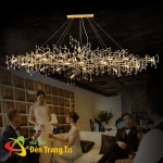 Đèn Thả Pha Lê Thân Đồng Trang Trí Bàn Ăn KH-TPL3005