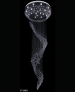 Đèn Thả Pha Lê Thông Tầng Cầu Thang UFT9011 Ø850xH2400