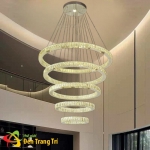 Đèn Thả Pha Lê 5 Vòng LED Hiện Đại EU-TBA82 Ø820