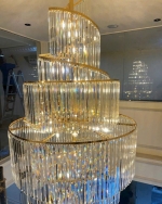 Đèn Thả Pha Lê Thông Tầng Hiện Đại KH-TPL9662 Φ1000xH3000