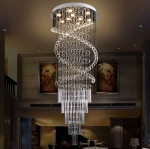 Đèn Thả Pha Lê Thông Tầng Cầu Thang UFT1118 Ø600xH1600