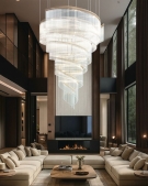 đèn thả thông tầng pha lê TPL9665, đèn thả thông tầng hiện đại TPL9665, đèn thả thông tầng cao cấp, đèn thả thông tầng đẹp