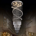 Đèn Thả Pha Lê Thông Tầng Cầu Thang UFT1118 Ø600xH1600