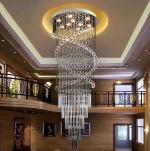 Đèn Thả Pha Lê Thông Tầng Cầu Thang UFT1118 Ø600xH1600