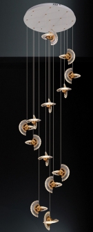 đèn trang trí, den trang trí, đèn thả thông tầng hiện đại, đèn thả xoắn ốc TL1603-13