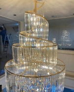 Đèn Thả Pha Lê Thông Tầng Hiện Đại KH-TPL9662 Φ1000xH3000