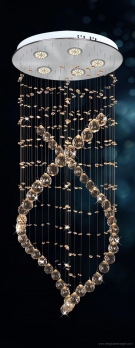 đèn pha lê thông tầng nc45006, đèn thả pha lê giọt nước nc45006