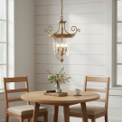 Đèn thả trần bằng đồng tân cổ điển trang trí bàn ăn, bàn đảo bếp.