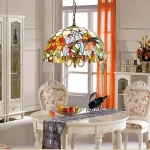 Đèn Thả Kính Ghép Màu Trang Trí Bàn Ăn T7740 Φ400 