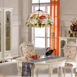 Đèn Thả Kính Ghép Màu Trang Trí Bàn Ăn T7741 Φ400 