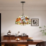 Đèn Thả Kính Ghép Màu Trang Trí Bàn Ăn T7740 Φ400 