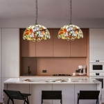 Đèn Thả Kính Ghép Màu Trang Trí Bàn Ăn T7740 Φ400 