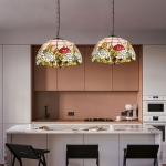 Đèn Thả Kính Ghép Màu Trang Trí Bàn Ăn T7741 Φ400 