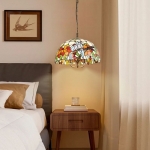 Đèn Thả Kính Ghép Màu Trang Trí Bàn Ăn T7740 Φ400 