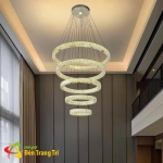 Đèn Thả Pha Lê 5 Vòng LED Hiện Đại EU-TBA82 Ø820