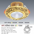 Đèn âm trần đồng cao cấp 15W AFC 006, đèn led downlight âm trần anfaco, bóng đèn trang trí trần nhà