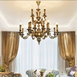 Đèn Chùm Nến Đồng Tân Cổ Điển CD772 Ø850