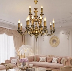 Đèn Chùm Nến Đồng Tân Cổ Điển CD772 Ø850