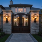 Đèn Vách Chim Công Trang Trí Mặt Tiền VRG0180D