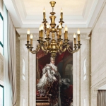 Đèn Chùm Nến Đồng Tân Cổ Điển CD772 Ø850