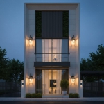 Đèn Vách Đồng Ngoài Trời UVD6214 Φ200