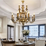 Đèn Chùm Nến Đồng Tân Cổ Điển CD772 Ø850