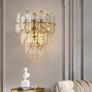 Đèn trang trí tường cầu thang, đèn tường pha lê hiện đại, đèn tường pha lê phòng ngủ