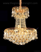 đèn chùm pha lê cao cấp NC016, mẫu đèn trang trí phòng khách, đèn trang trí pha lê cao cấp