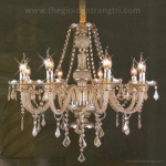 Đèn Chùm Pha Lê Nến Phòng Khách UCN8112-8 Ø700