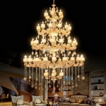 Đèn Chùm Pha Lê Trang Trí Thông Tầng UCN1769-62 Ø2000